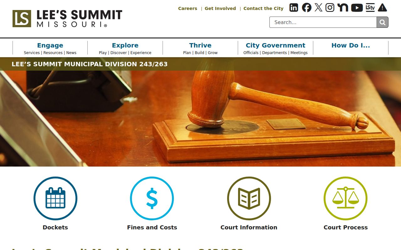 Lee's Summit resident-records municipal court Case.net route